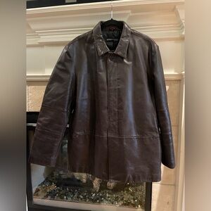 Kenneth Cole New York Leather Jacket XL EUC